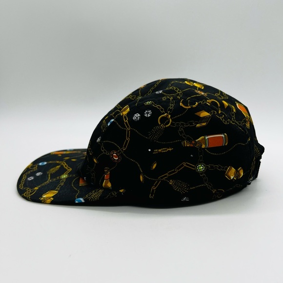 Vans Black Cap with Orange and Gold Ball & Chain Print One Size - Picture 4 of 8